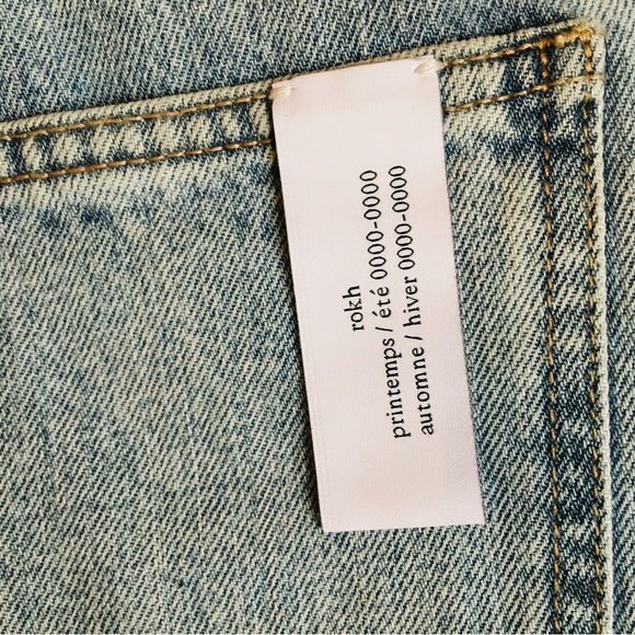 ROKH Blue Distressed Jeans Women’s Size 36 US 4 Regular - Picture 13 of 15